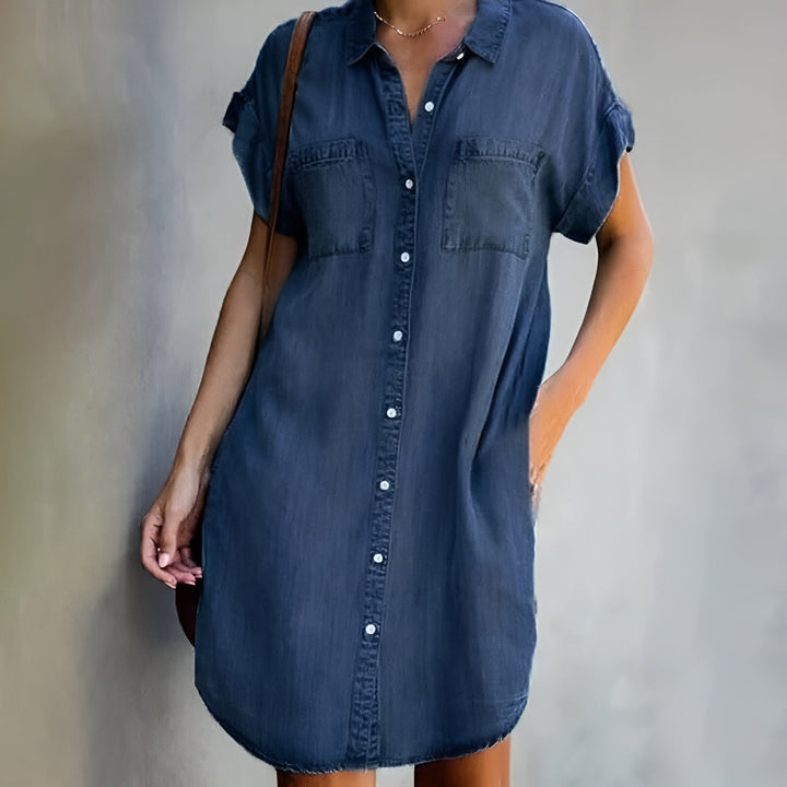 Julie™ | Robe en Jean à Boutons