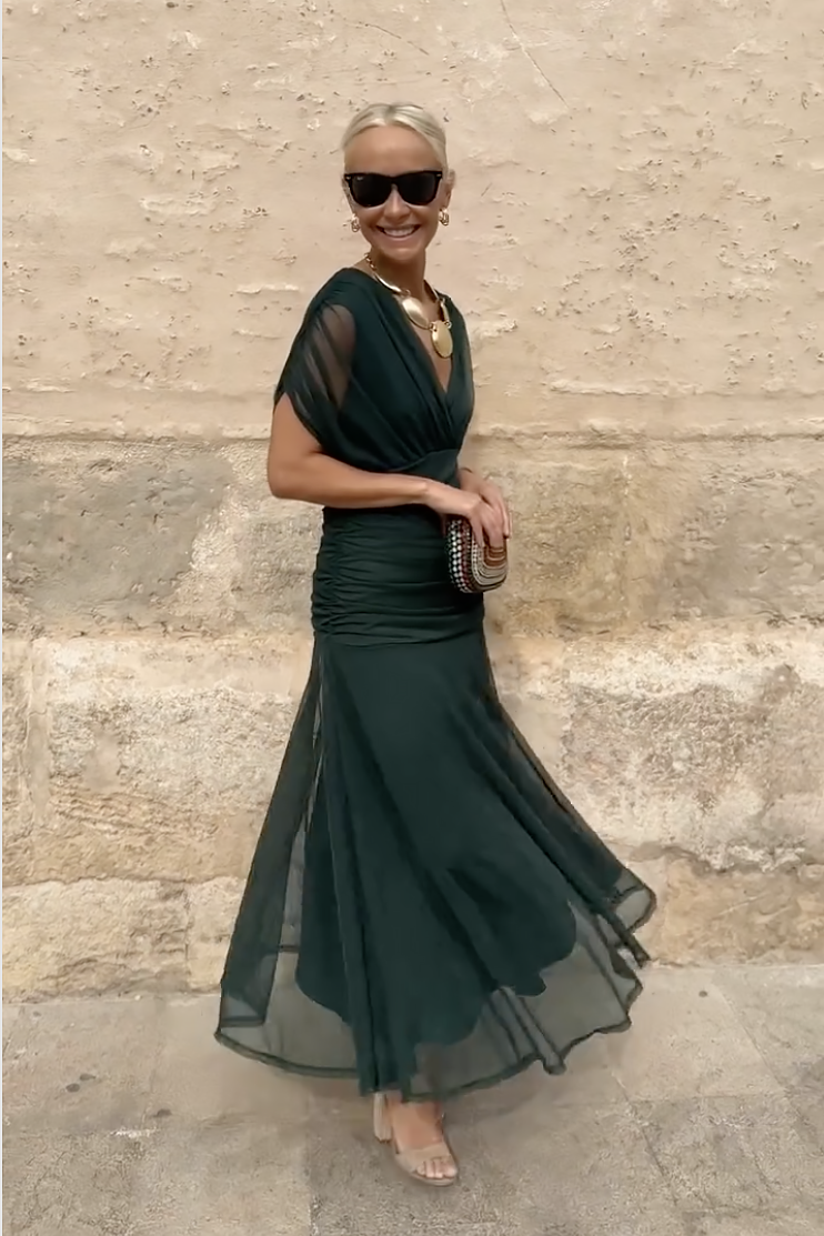 Claire | Robe Maxi de Fête Élégante à Col V