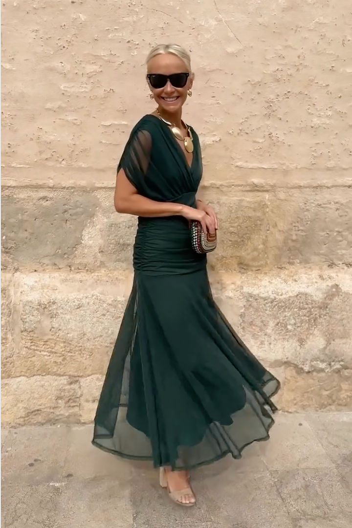 Claire | Robe Maxi de Fête Élégante à Col V