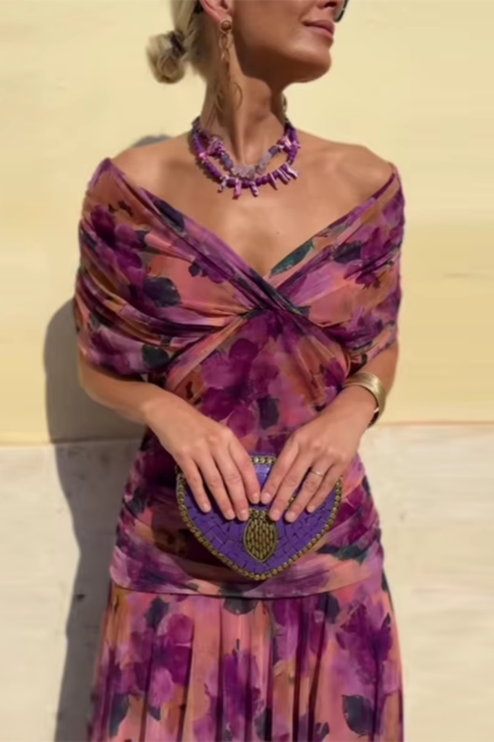 Claire | Robe Maxi de Fête Élégante à Col V