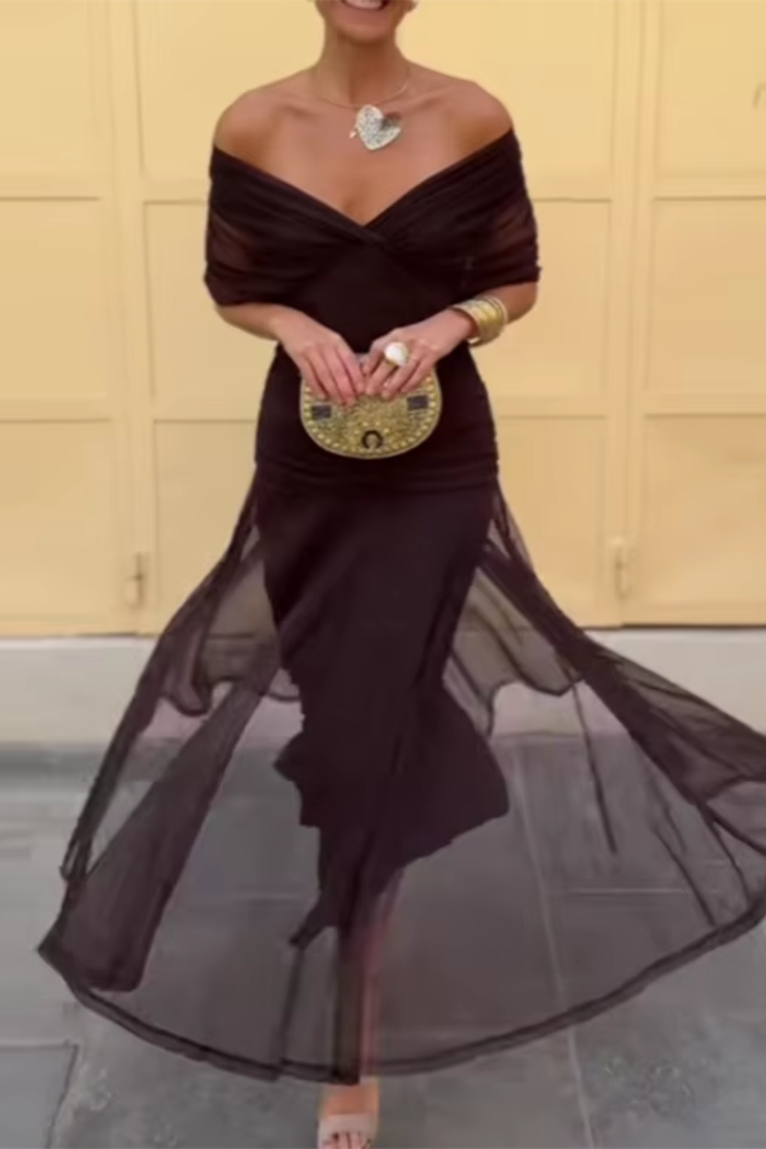 Claire | Robe Maxi de Fête Élégante à Col V