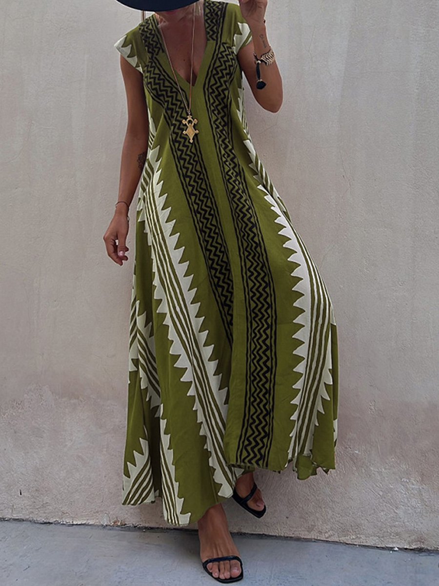 Zina™ | Robe bohème à motif tribal