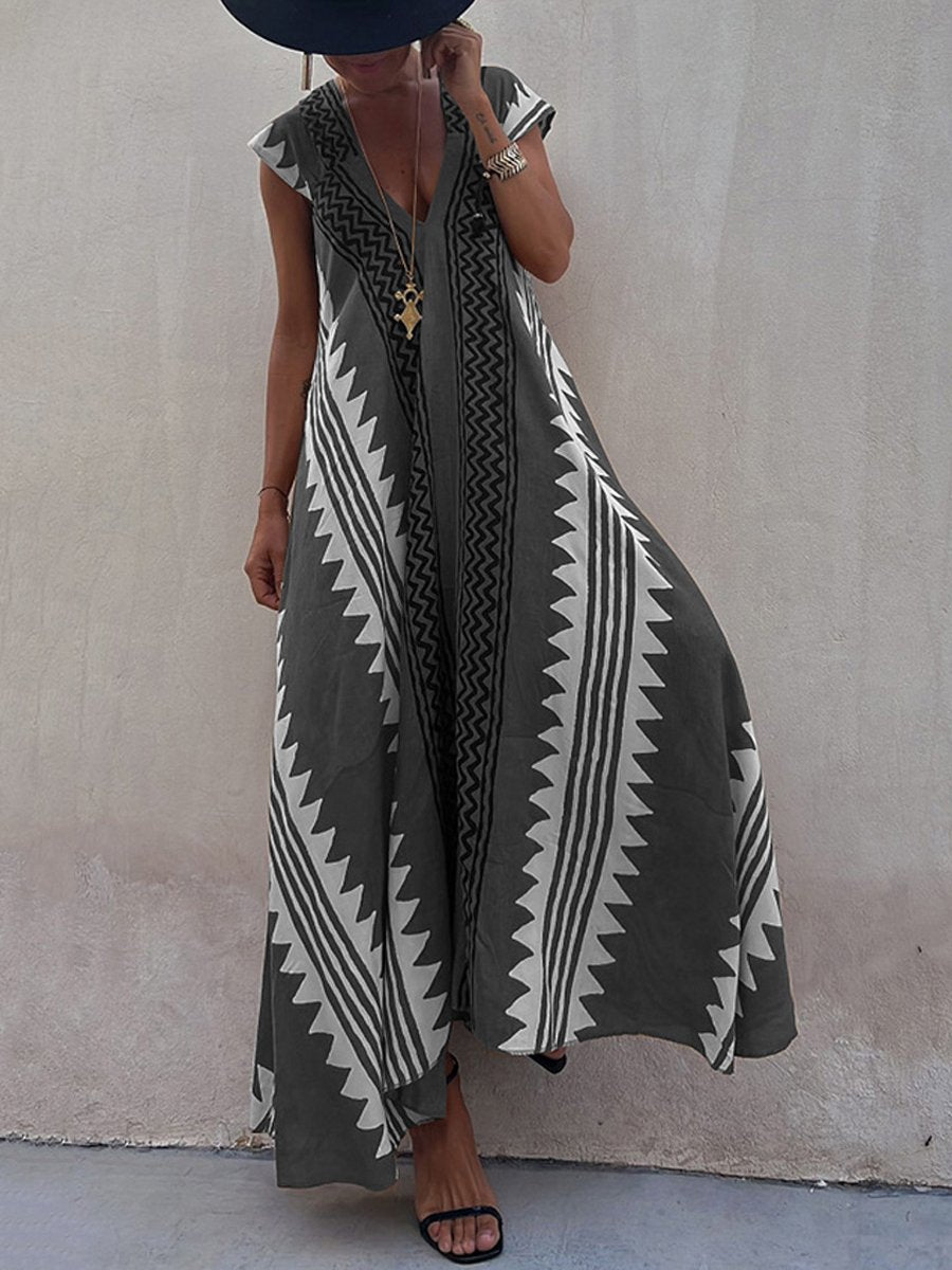 Zina™ | Robe bohème à motif tribal