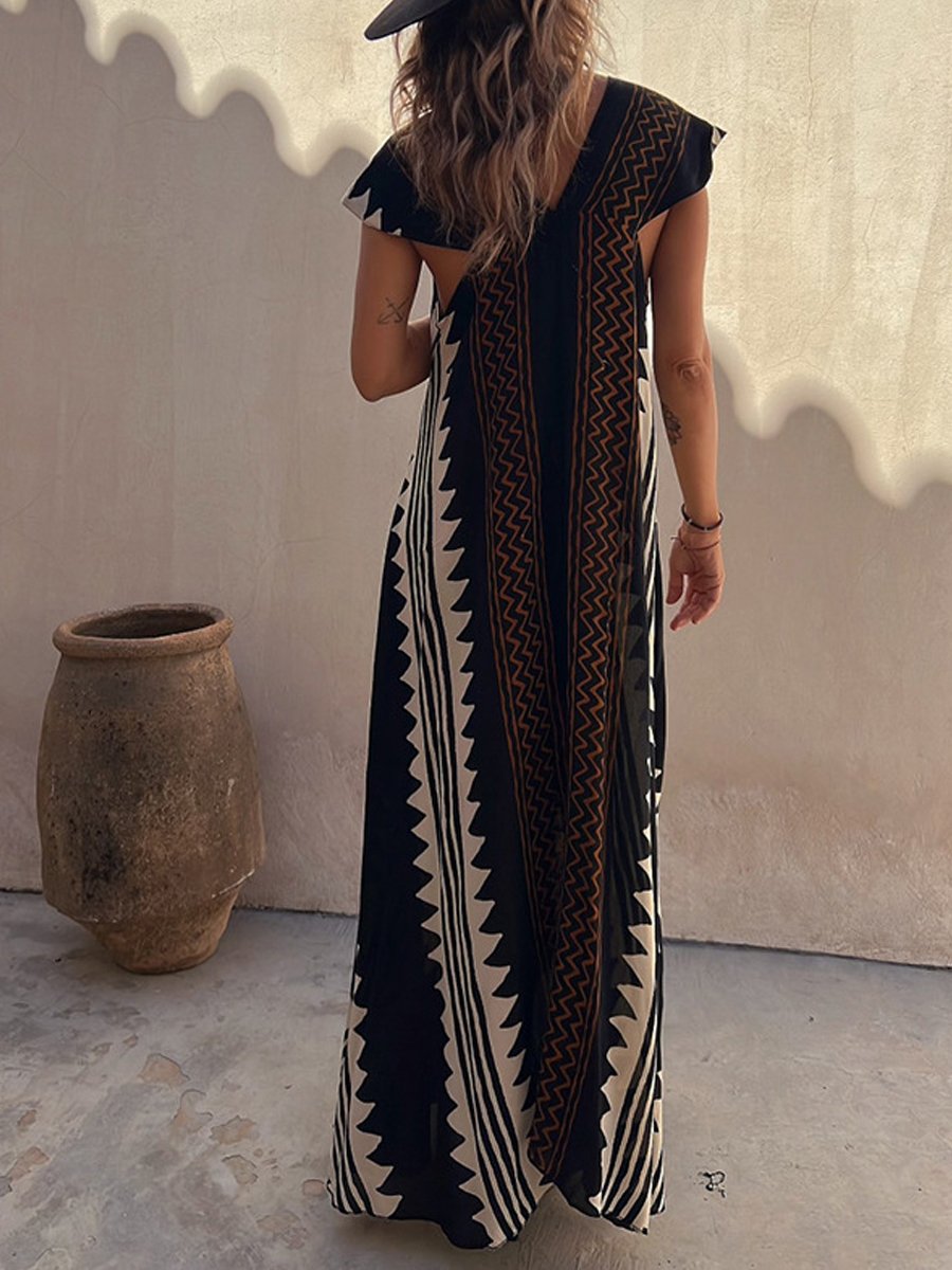 Zina™ | Robe bohème à motif tribal
