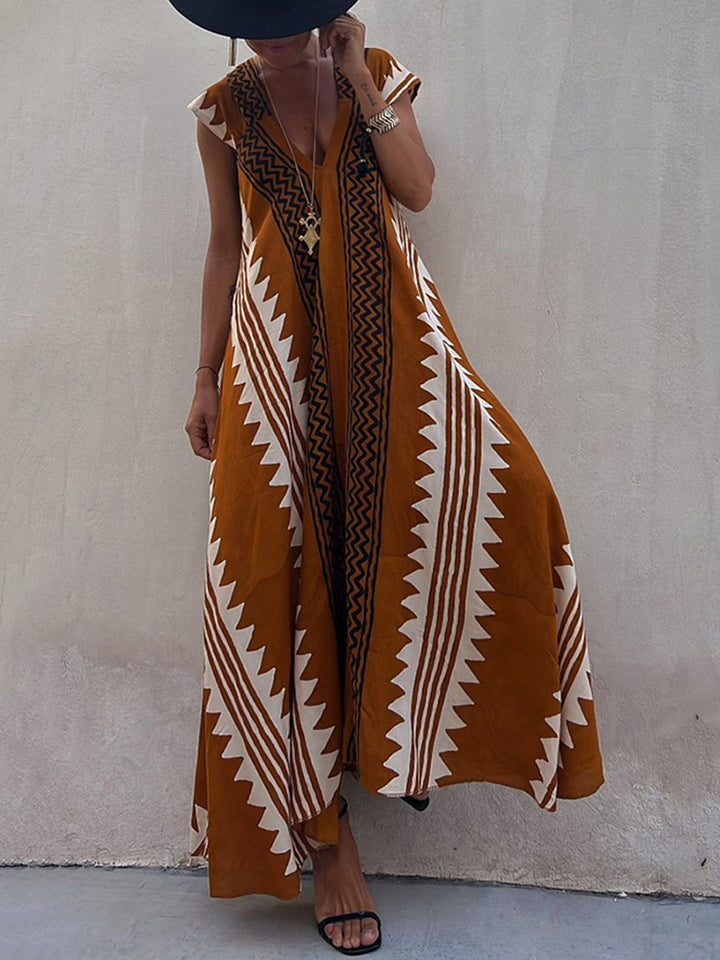 Zina™ | Robe bohème à motif tribal