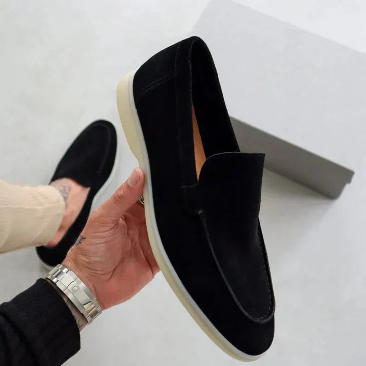 Leo™| Élégants mocassins en cuir suédé