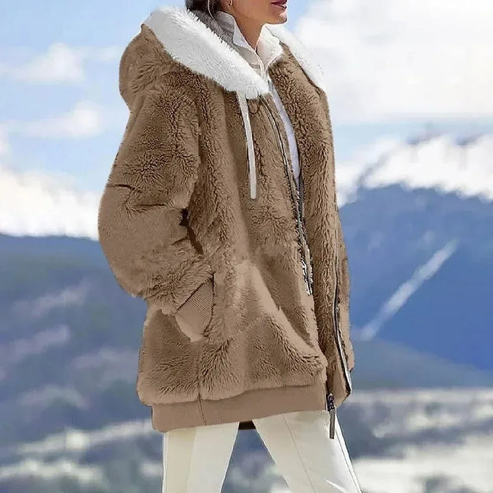 Amber - manteau rayé pour femme pour l'hiver